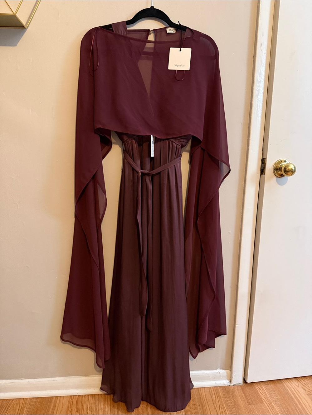 Sleeveless V-Neck Maxi Dress in Deep Plum
